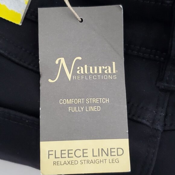 Natural Reflections Fleece Lined Relaxed Straight Leg Jeans NEW NWT Size 10 - Picture 14 of 16